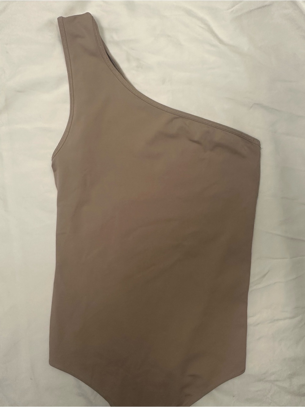 Abercrombie & Fitch One-Shoulder Nude Bodysuit S